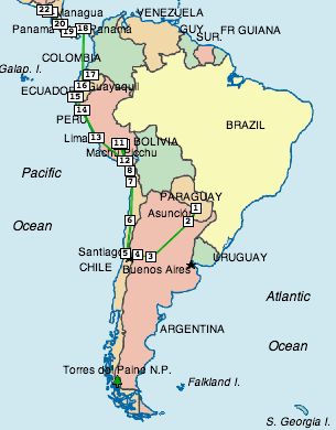 South America map